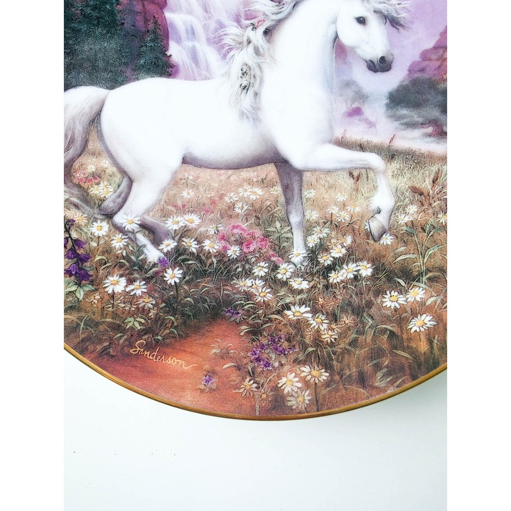 Princeton Gallery Ruth Sanderson Rainbow Valley of the Unicorn Collector Plate - Picture 5 of 9